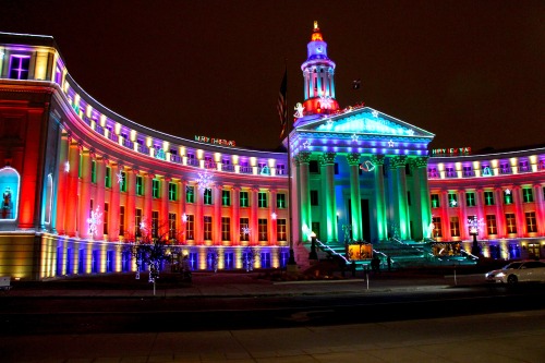 14th &amp; Bannock St. Denver City &amp; County Building Holiday LightsA yearly tradition steaming a