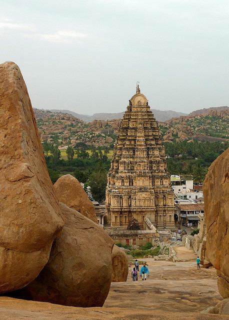 Virupaksha Temple, UNESCO World Heritage Site in Hampi, India (by photogunni).