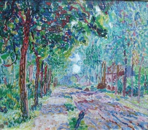 Boschlaantje te Heeze (Bosch Lane  in Heeze) -  Jan SluijtersDutch painter 1881-1957