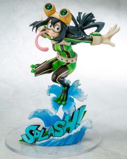 neronovasart: hobbylinkjapan:  Bellfine brings us the very first scale figure of Tsuyu Asui from “My Hero Academia,” with optional parts to display her in one of two ways!  1/8 Tsuyu Asui Hero Suit Ver. PVC by Bellfine   I NEED!!! DX&gt;