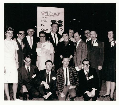 Mattachine Society leaders (including Dr. Frank Kameny, second from right, and Jack Nichols, center)
