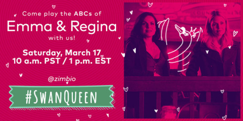 Come join us for the ABCs of #SwanQueen TOMORROW (Saturday, March 17 @ 10 a.m. PST / 1 p.m. EST) Spr