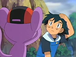 every-ash:  Adorable boy feels insecure without his hat. - Advanced Generation, Episode 179: “Marvel! Mountain of the Giant Kekking!!” / “Slaking Kong!” 