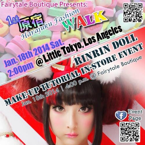 Tokyo-based lolita model RinRin Doll is having an event in Los Angeles, California on January 18th, 