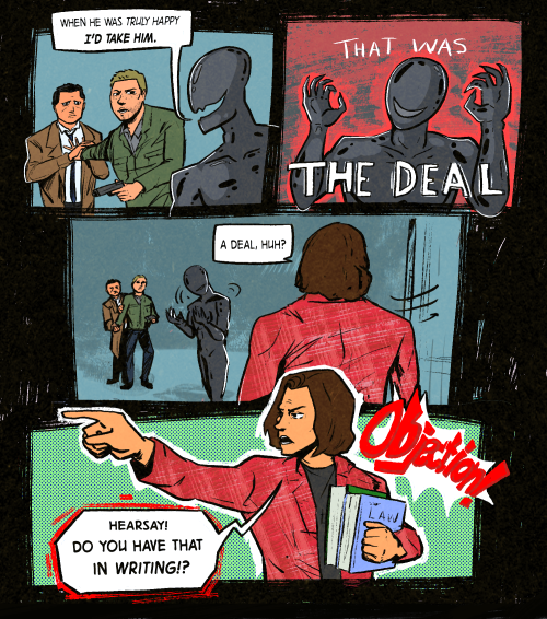 kazcomics:In which Sam “Pre-Law” Winchester saves the day.  Inspo