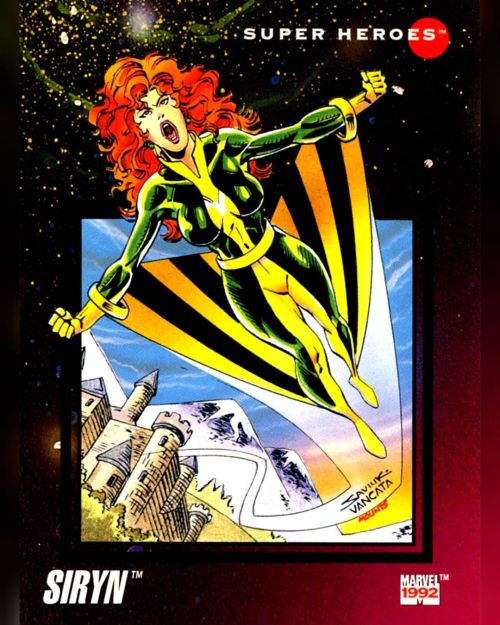 Siryn (Theresa Rourke) by Alex Saviuk, Brad Vancata and Paul Mounts (1992). . Daughter of Banshee an