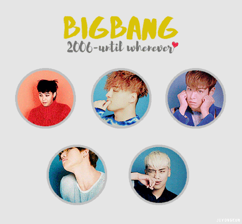 jiyongkun:   “Five different colours, five different individuals, but we shine the brightest w