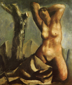 drawpaintprint:Mario Sironi: Nude with Tree