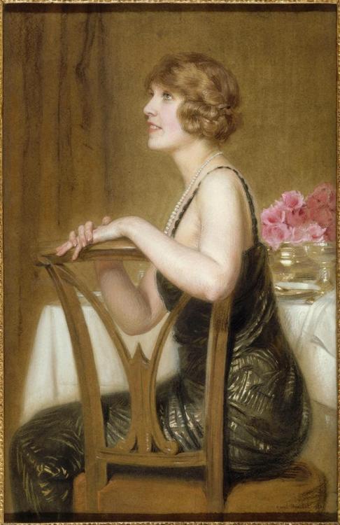 Marcel Baschet (French; 1862–1941)Portrait de Madame Ryan, née Arlette WarrainPastel on paper, 1924M