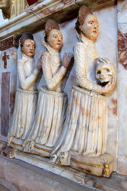 Monument to John Coles (d. 1607) and his wife Anne in the Church of St Andrew & St Mary, Pitmins