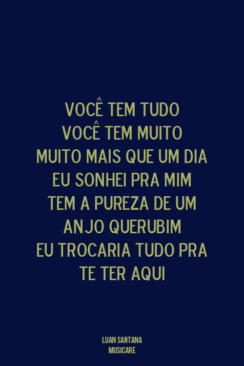 musicare:  Luan Santana - Tudo que você quiser