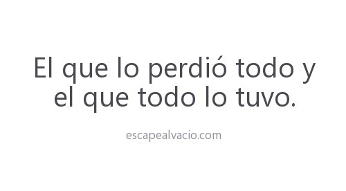 Escape al vací­o