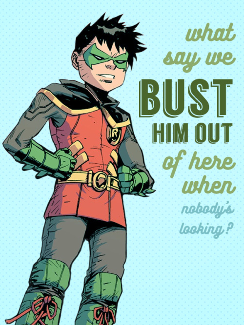 dickgraysoff:Still so smol yet already adopting children | Robin: Son of Batman #12