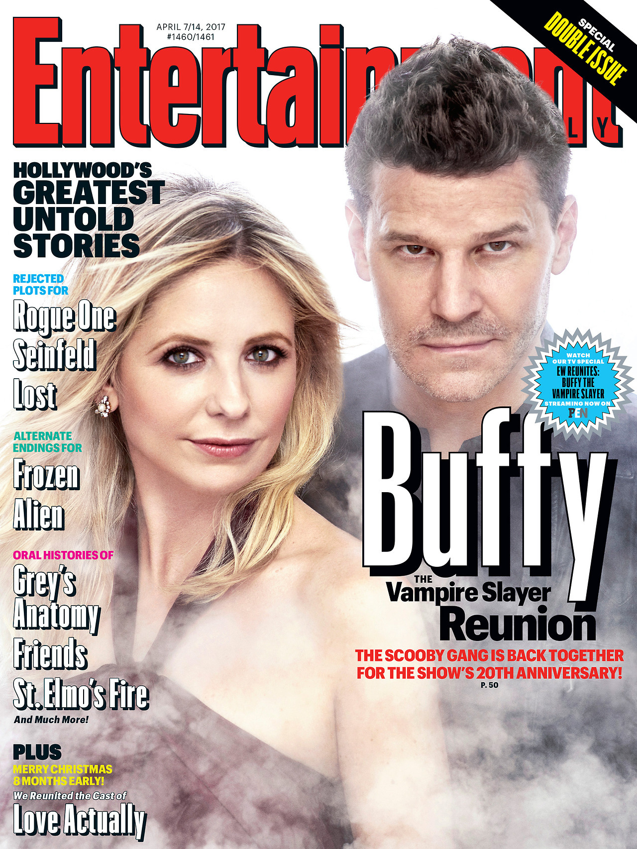 It’s the Buffy Reunion You’ve Been Waiting For!
“Here’s the sitch: After 20 years, we’ve reunited the cast of Buffy the Vampire Slayer for our issue of Hollywood’s greatest untold stories! We are TOTALLY wigging out.
”