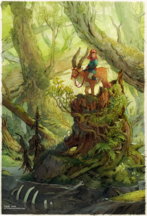 erysium:Princess Mononoke commission - new growth after the finale(Here’s the digital final, waterco
