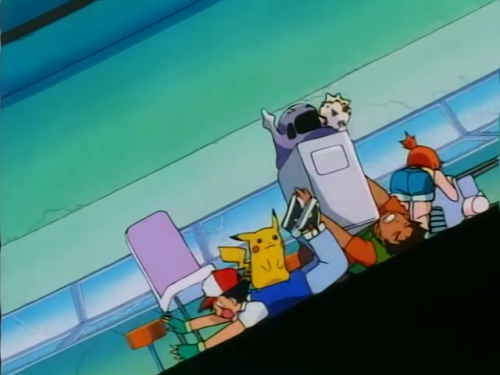 commanderpigg: the blimp is about to crash ash’s pikachu increasingly becomes an asshole - a p