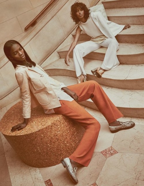 Aamito Lagum and Senait Gidey in “Slackers.” Photographed by Charlotte Wales and styled by Felicia G