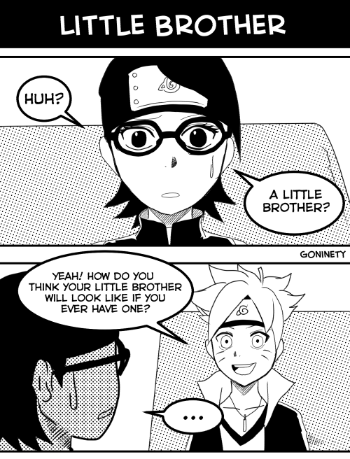 goninety:  A Team Konohamaru comic with a crossover (kind of but not really). I couldn’t draw his eyes the same way as him because well, it kinda gives it away. So he looks a mix of Gray and Natsu instead (or Sting?). But yeah, his hair is essentially