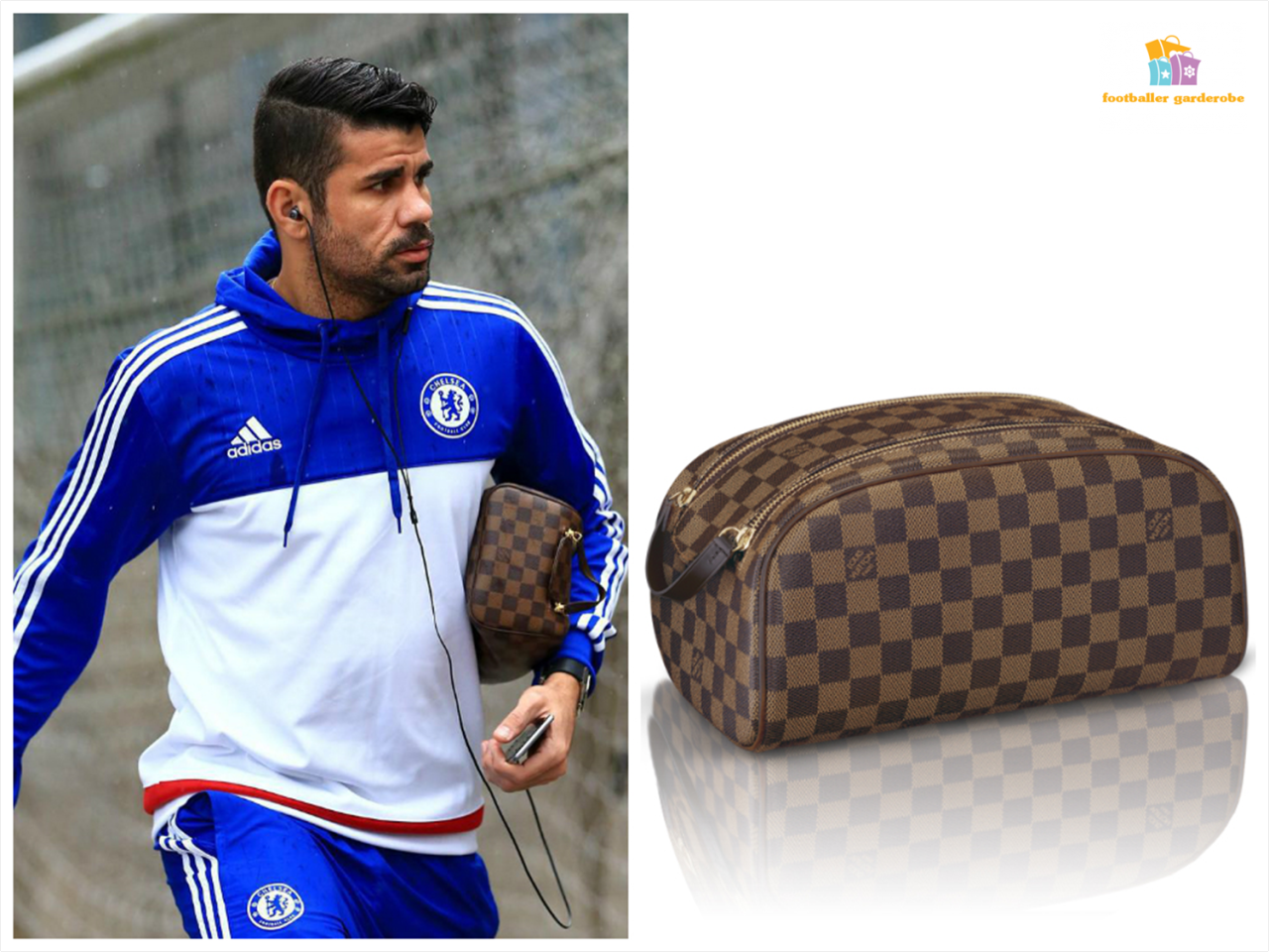 F❤️❤️TBALLER GARDER❤️BE — Diego Costa wore: Louis Vuitton Monogram Canvas