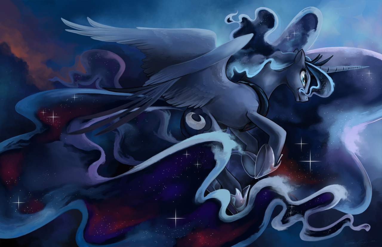 captain-engstrom:   Celestia and Luna 2013, Photoshop CS3  