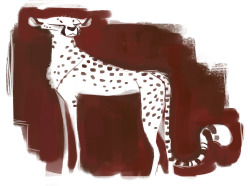 dailycatdrawings:  178: Cheetah Quick Sketch 