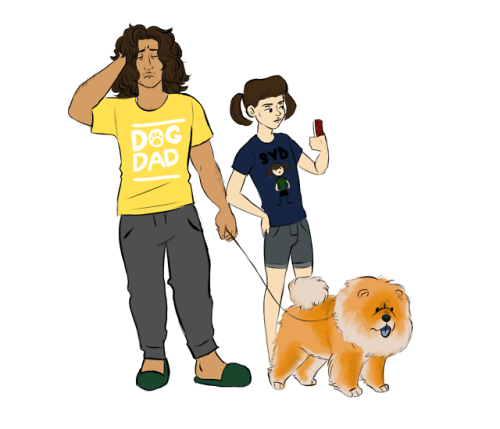 sometimes a family is an adoptive single dad and daughter and their chow chow&hellip;&hellip