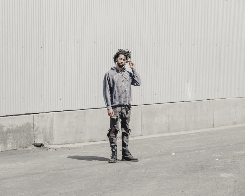 yung jake photographed at a janky scrapyard in vernon, california for complex magazine