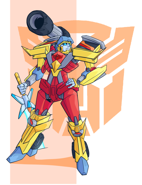 Newly appointed Star Saber Cadet, Hotshot, joins Nautica as part of my Bot Team.