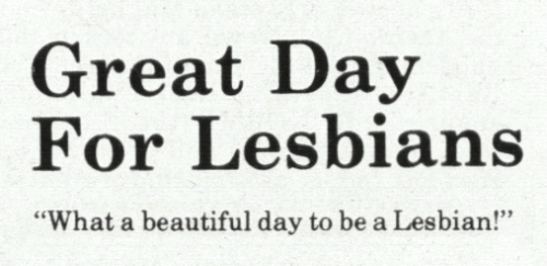 lesbianherstorian:from an article about lesbian comic robin tyler performing at the san francisco in