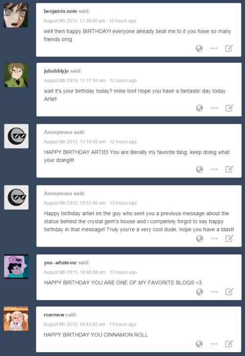 Oh gosh, I was out all day and came home to so many super sweet and thoughtful messages. Thank you so much you guys, you’ve made my birthday even better by being awesome and I’m superhappy that you all thought to wish me a happy birthday :)hope y’all