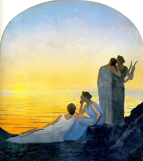 mermaidenmystic:Soir Antique or Ancient Evening ~ 1908 ~ Alphonse Osbert (French, 1857-1939) added m