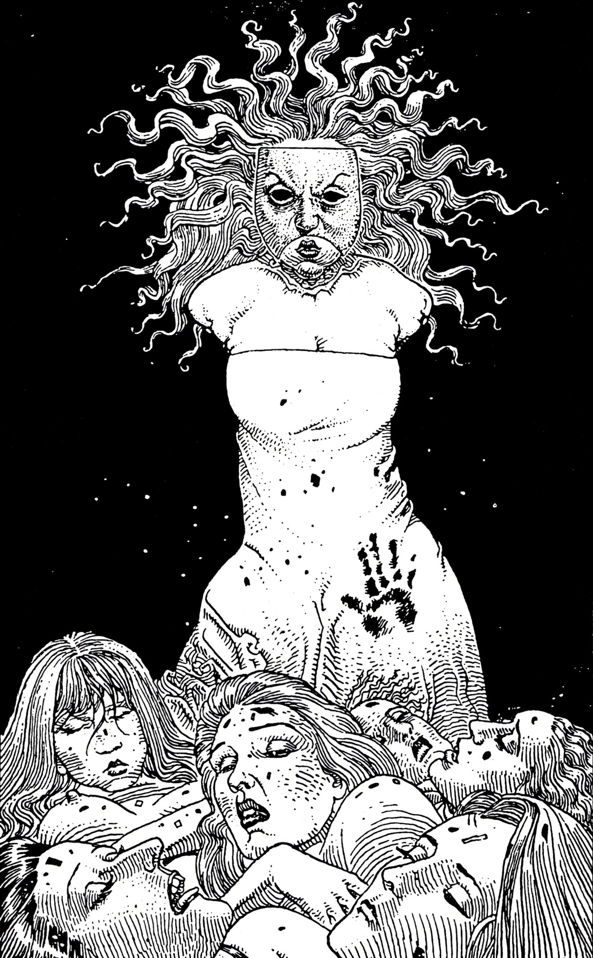 orano:  Moebius - Poster for Alejandro Jodorowsky’s movie &ldquo;Santa sangre&rdquo;