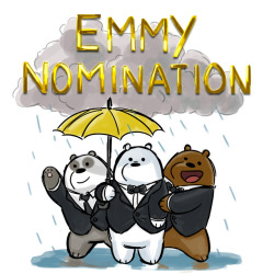 everydaylouie:  sangyuplee:We Bare Bears got an Emmy nomination for @everydaylouie and my episode, “Hurricane Hal” :D I hope we win! we’re nominated for an Emmy!! so crazy!!