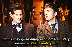 doctorwho:  Matt Smith and David Tennant Behind the Scenes of the Doctor Who 50th Anniversary Special