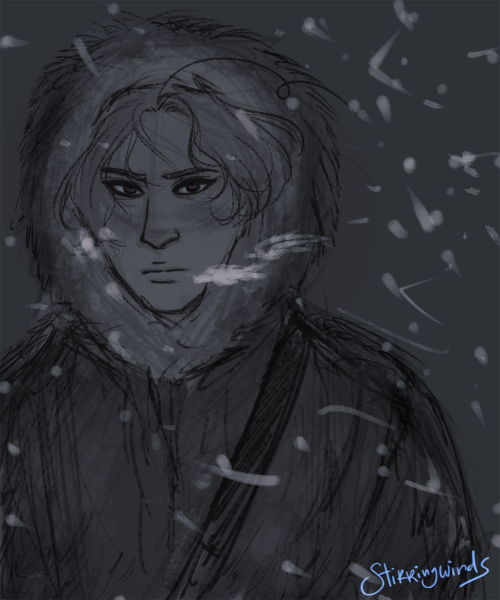 stirringwinds:matt sketch, inspired by @draw-a-circle-thats-the-foxhole‘s fic on the franklin expedi