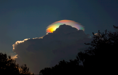 An extremely rare rainbow-colored pileus iridescent cloud over Ethiopia.  Sometimes nature is just badddd assss.  Nice.