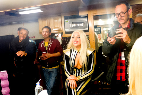 terrysdiary:  Backstage after Gaga’s performance. 