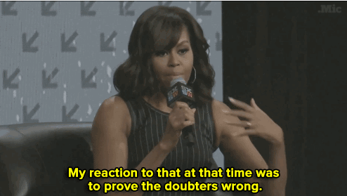 micdotcom:  Michelle Obama shares how young girls can overcome doubters — and how she did it herself 