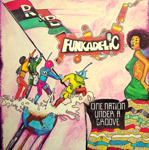 magictransistor:  Some details from the LP cover art done by Perdro Bell for Parliament-Funkadelic.