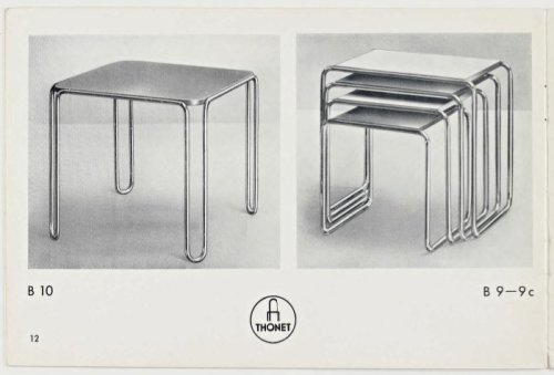 Thonet Steel Furniture Catalogue 3430, 1936. Thonet Bros. London. Design: Marcel Breuer. Via Marcel 