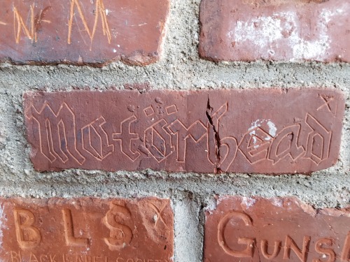 The brick wall out front of the legendary Rainbow Bar &amp; Grill on the Sunset Strip, where Led