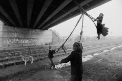 Children Playing on Waste Ground, Middlesbrough, 1976, Philip Jones Griffiths