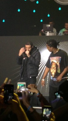 drizzydrehk:  Drake came out during A$AP Mobs show in Los Angeles tonight