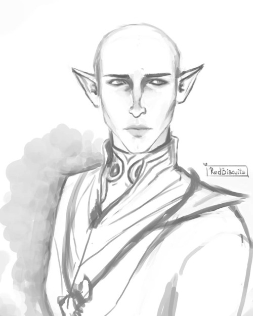 Sketch of Solas/Fen'harel tried to give him a more Tolkien look. Hope you like it!