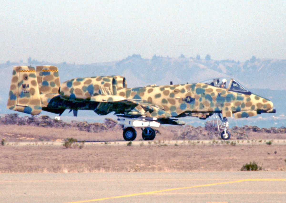 zainisaari:  Republic A-10 Thunderbolt II in JAWS camouflage test. The 57th Tactical
