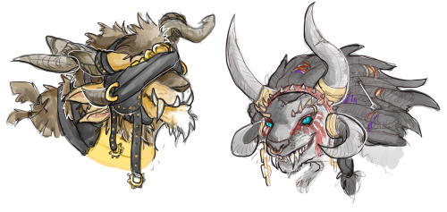 blockmind:  sketched some messy mugshots of my whole Charr Squad for funsies Vraza Lashbrand, Treis Burndancer, Marek Burnmurk, Scylla Redrun and Stupid Sexy Angelus Sorrowsong