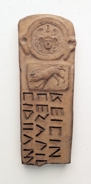 records-of-fortune: Boundary marker. Oscan. c. 300-100 BC. Terracotta boundary-marker, one of four u