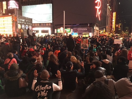 sidizenkane:  Protests in Times Square tonight 