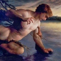 loumargi:Narcissus, (detail)oil on canvas