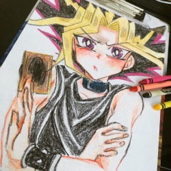flingbert:Yami Yugi!!!! He is a little flustered ahahaha ((crayon is so fun to colour in!!))